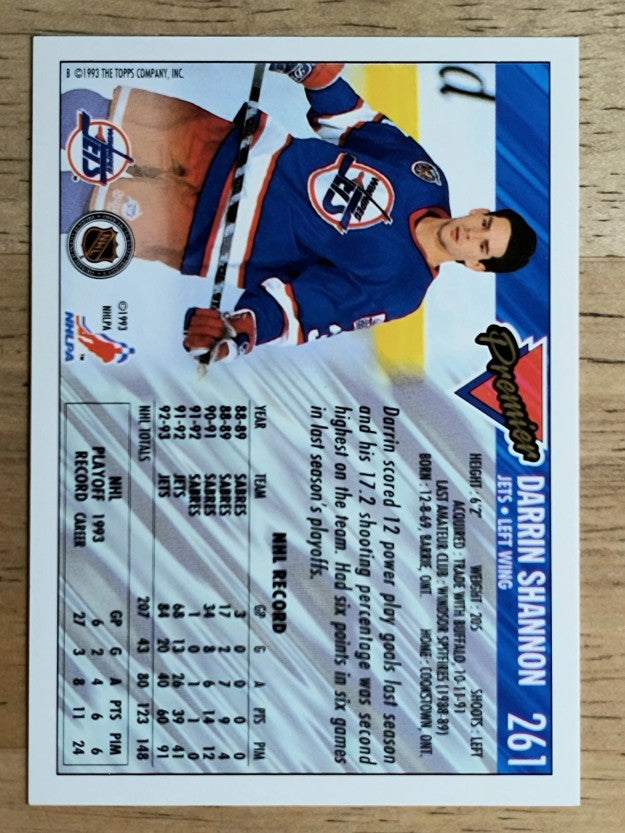 1993-94 Topps Premier Gold #261 Darrin Shannon
