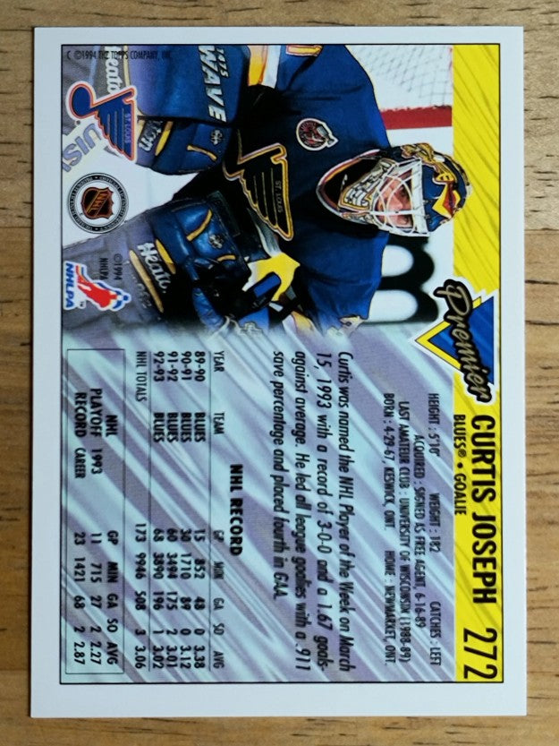 1993-94 Topps Premier Gold #272 Curtis Joseph