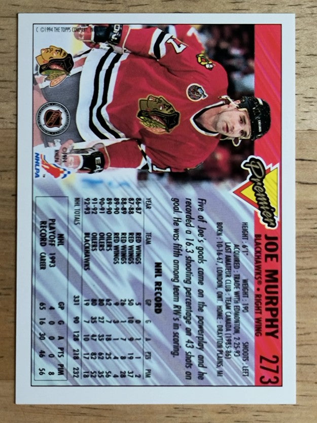 1993-94 Topps Premier Gold #273 Joe Murphy