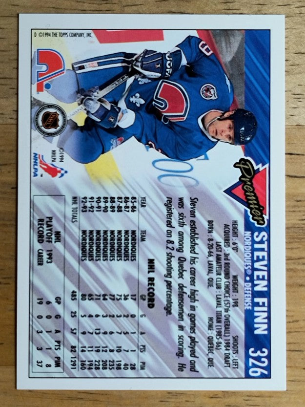 1993-94 Topps Premier Gold #326 Steven Finn