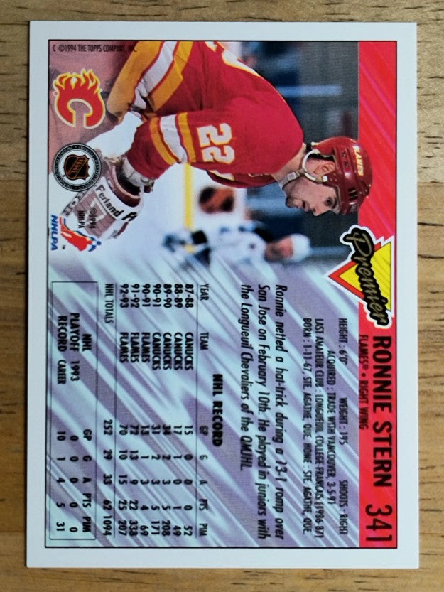 1993-94 Topps Premier Gold #341 Ronnie Stern