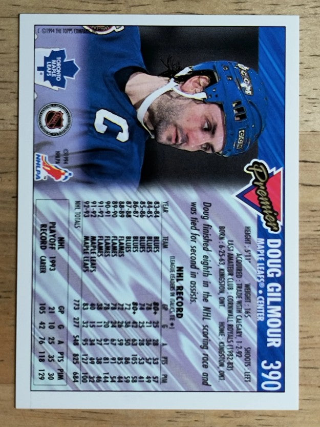 1993-94 Topps Premier Gold #390 Doug Gilmour