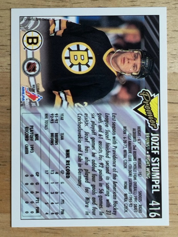 1993-94 Topps Premier Gold #416 Jozef Stumpel