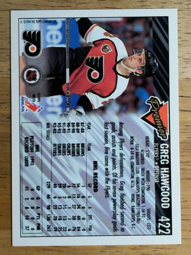 1993-94 Topps Premier Gold #422 Greg Hawgood