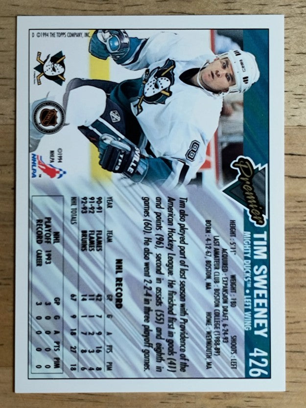 1993-94 Topps Premier Gold #426 Tim Sweeney