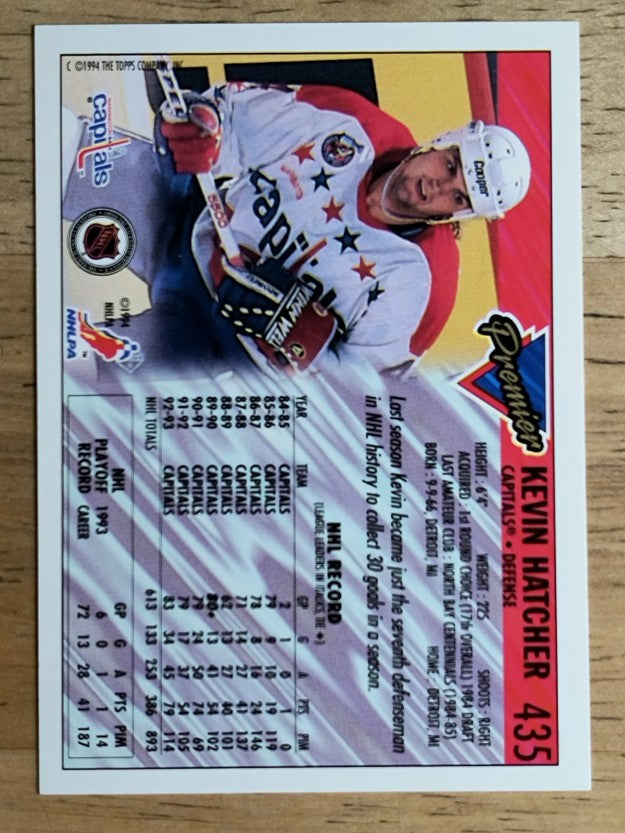 1993-94 Topps Premier Gold #435 Kevin Hatcher