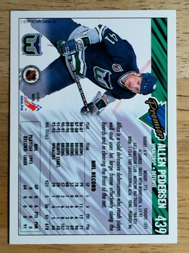 1993-94 Topps Premier Gold #439 Allen Pedersen