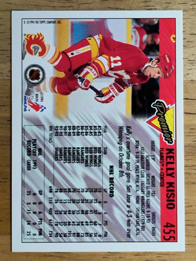 1993-94 Topps Premier Gold #455 Kelly Kisio