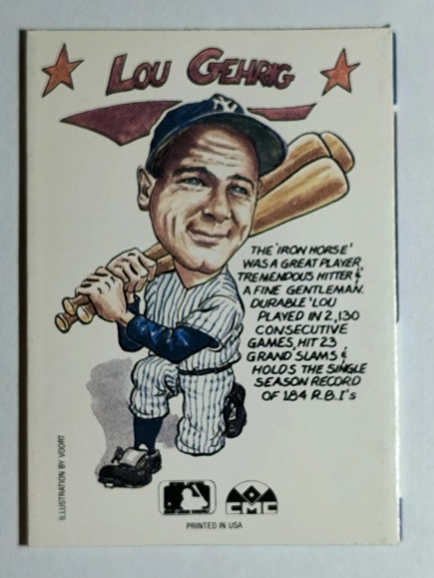 1990 Collect-A-Books #34 Lou Gehrig