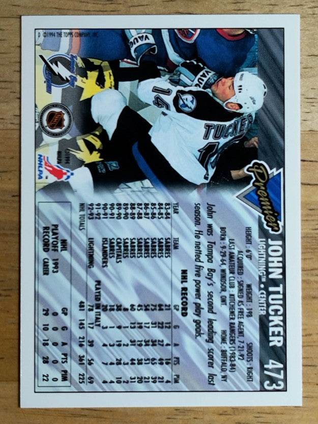 1993-94 Topps Premier Gold #473 John Tucker