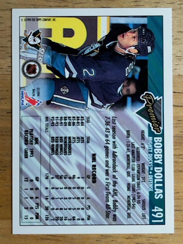 1993-94 Topps Premier Gold #491 Bobby Dollas
