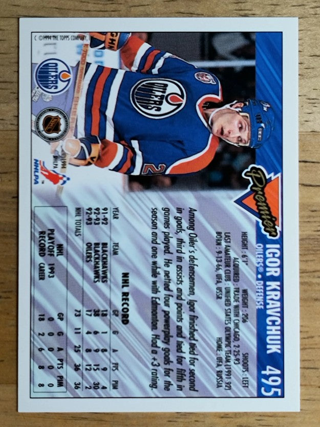 1993-94 Topps Premier Gold #495 Igor Kravchuk