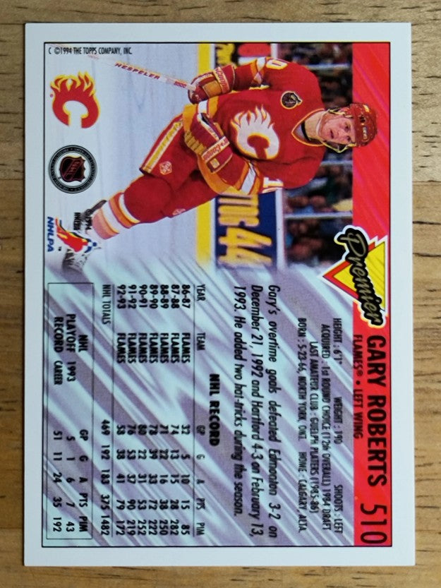1993-94 Topps Premier Gold #510 Gary Roberts