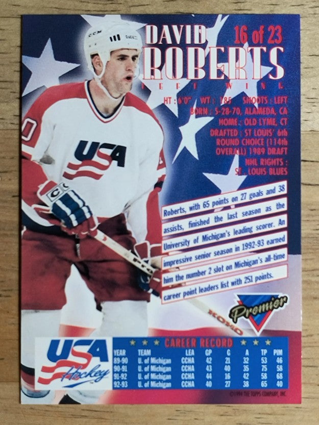 1993-94 Topps Premier Team USA #16 David Roberts