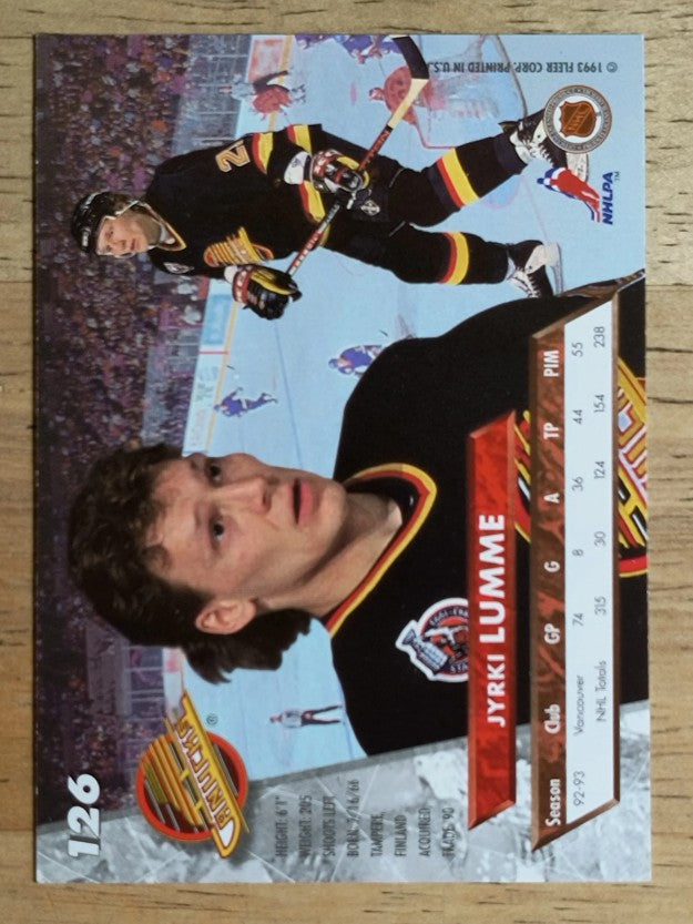 1993-94 Ultra #126 Jyrki Lumme