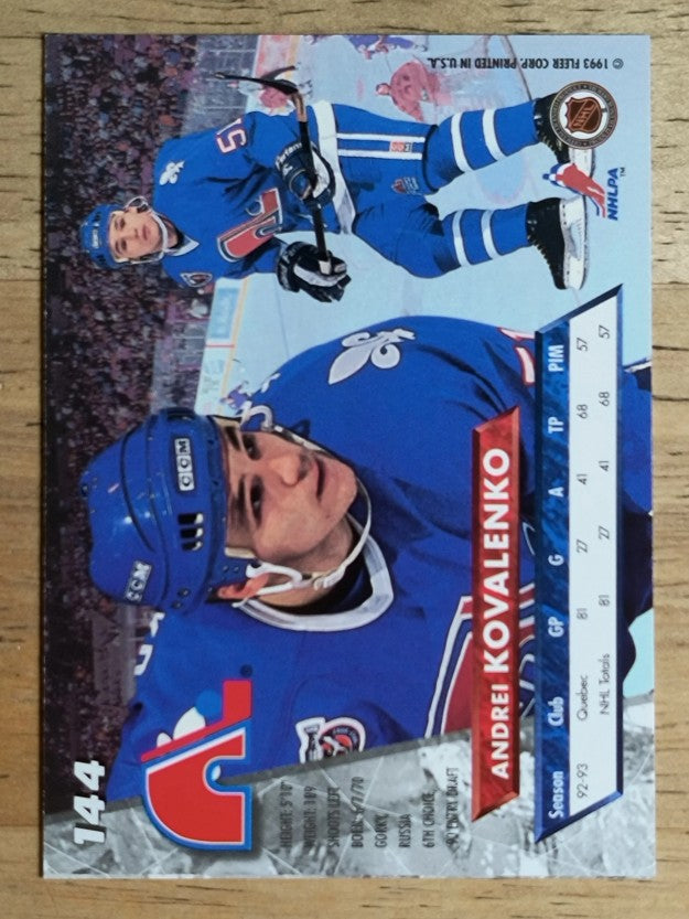 1993-94 Ultra #144 Andrei Kovalenko