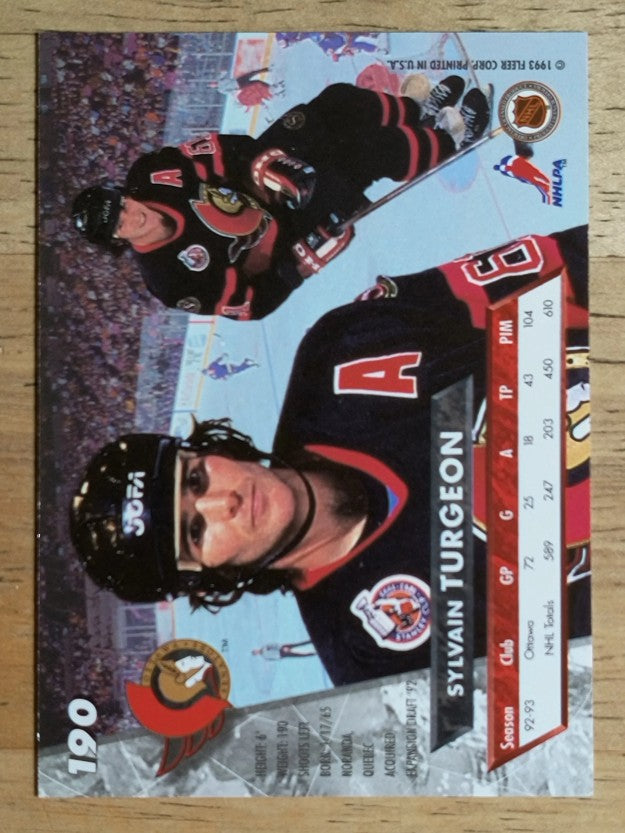 1993-94 Ultra #190 Sylvain Turgeon