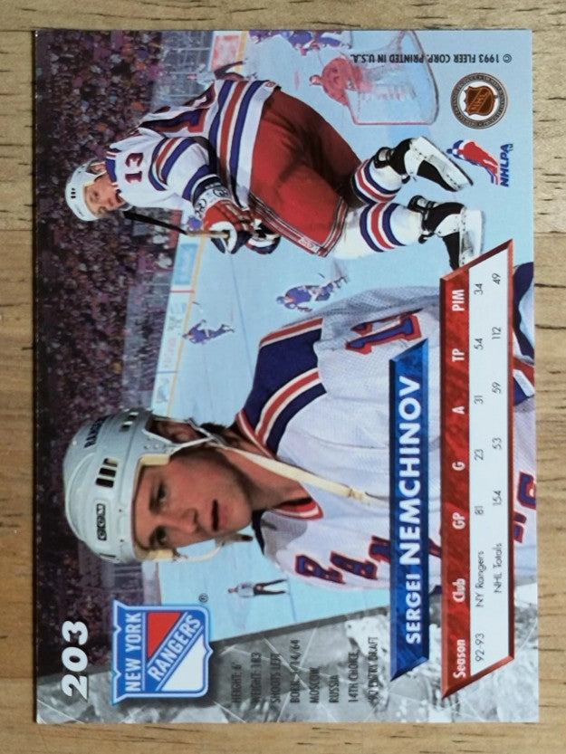 1993-94 Ultra #203 Sergei Nemchinov