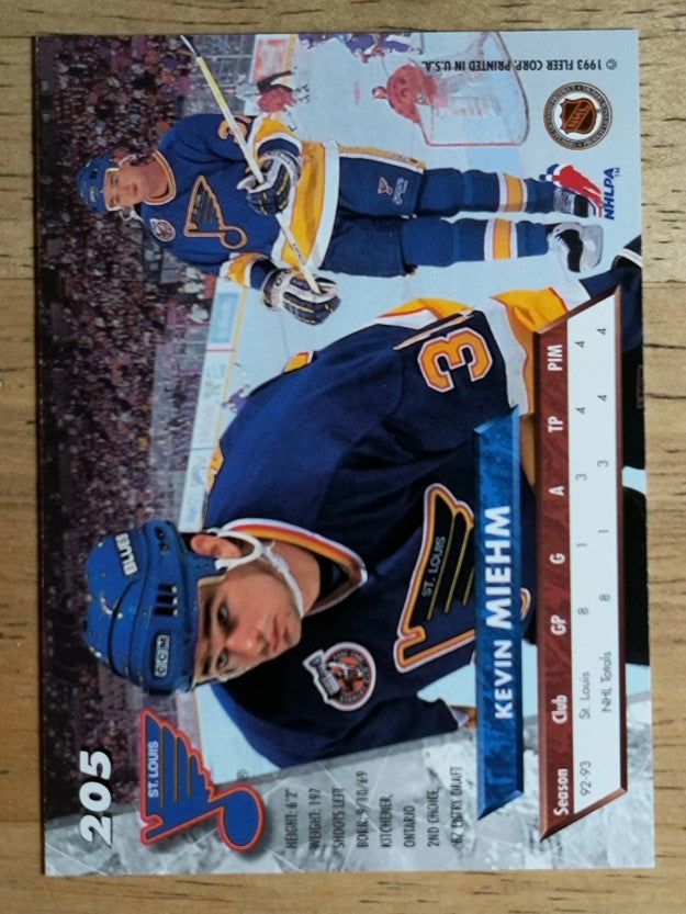 1993-94 Ultra #205 Kevin Miehm