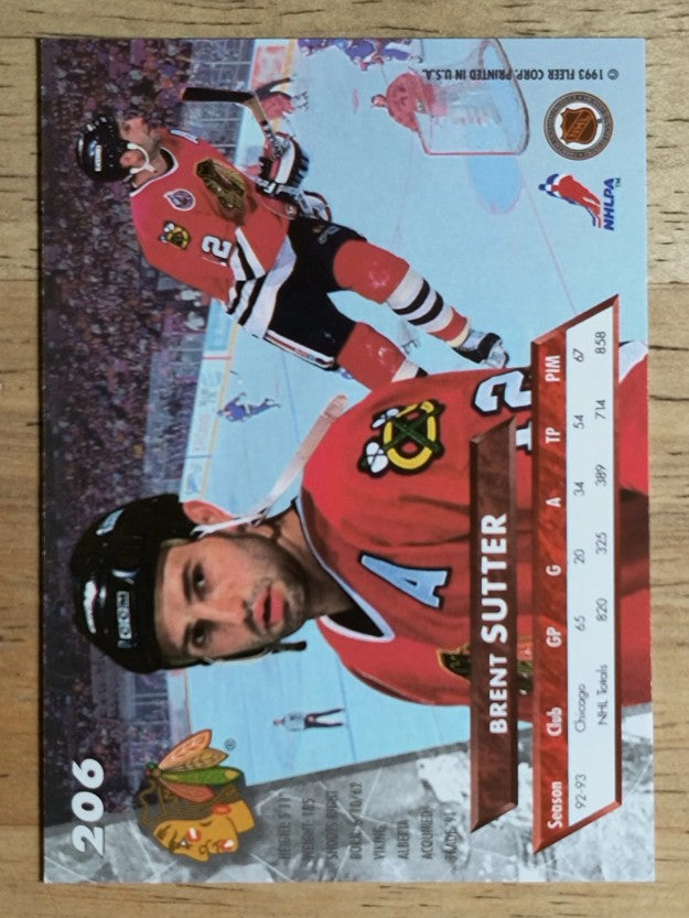 1993-94 Ultra #206 Brent Sutter
