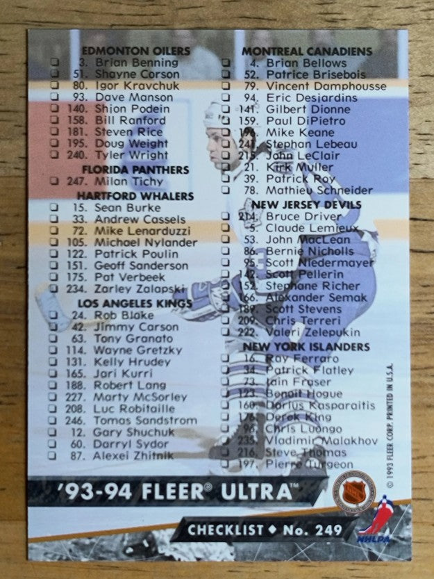 1993-94 Ultra #249 Eric Lindros CL