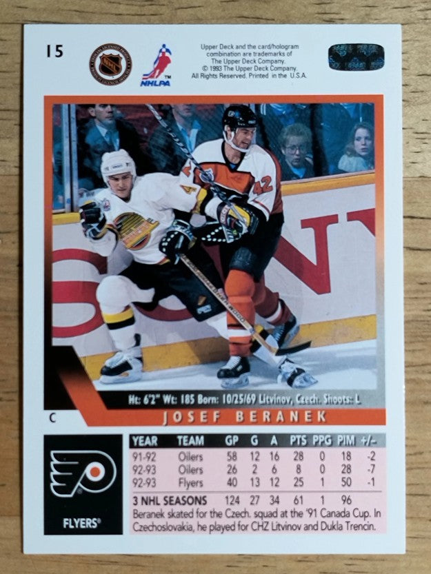 1993-94 Upper Deck #15 Josef Beranek