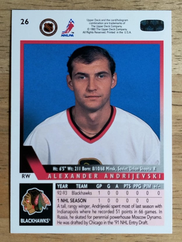 1993-94 Upper Deck #26 Alexander Andrijevski