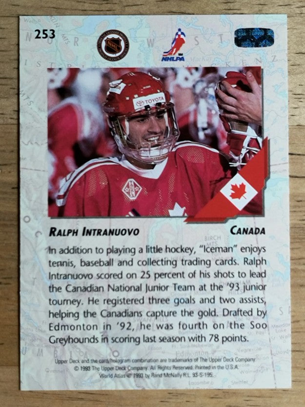 1993-94 Upper Deck #253 Ralph Intranouvo WJC RC