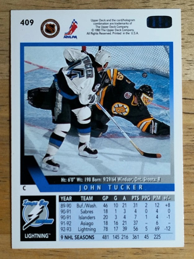 1993-94 Upper Deck #409 John Tucker