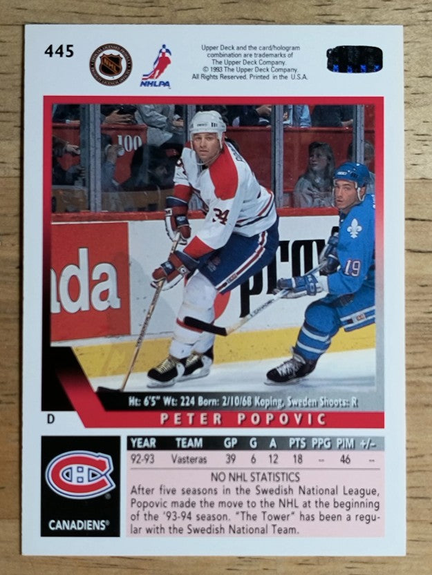1993-94 Upper Deck #445 Peter Popovic RC