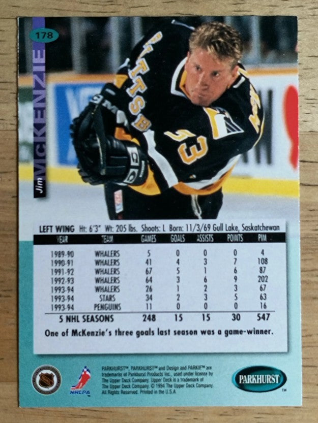 1994-95 Parkhurst #178 Jim McKenzie