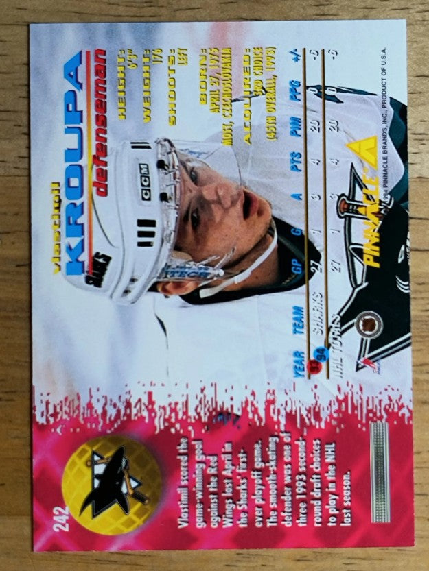 1994-95 Pinnacle #242 Vlastimil Kroupa