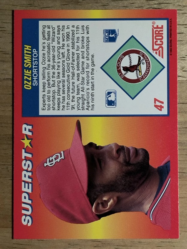 1992 Score 100 Superstars #47 Ozzie Smith