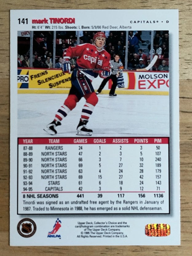 1995-96 Collector's Choice #141 Mark Tinordi
