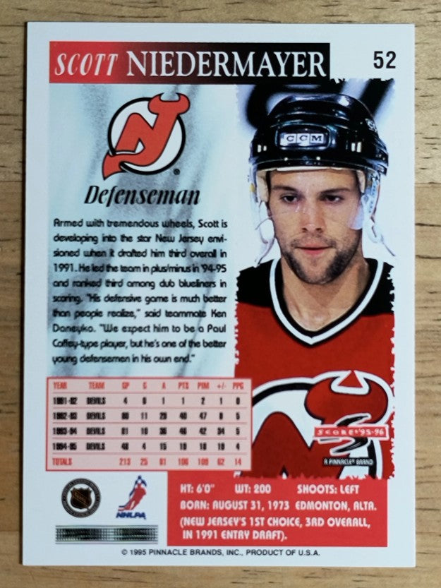 1995-96 Score #52 Scott Niedermayer
