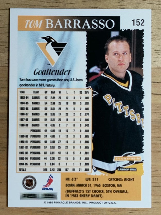 1995-96 Score #152 Tom Barrasso