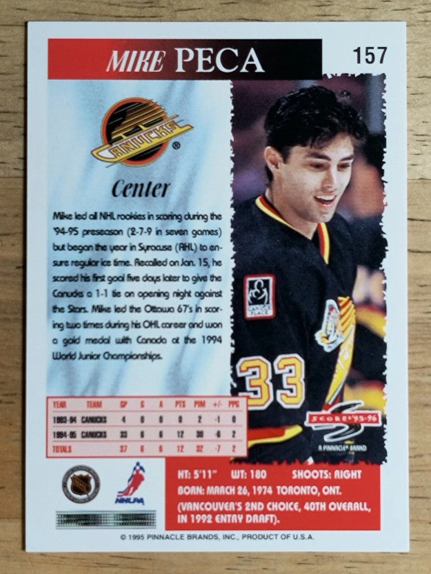 1995-96 Score #157 Mike Peca