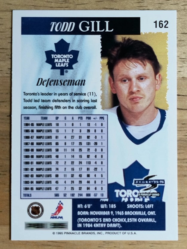 1995-96 Score #162 Todd Gill