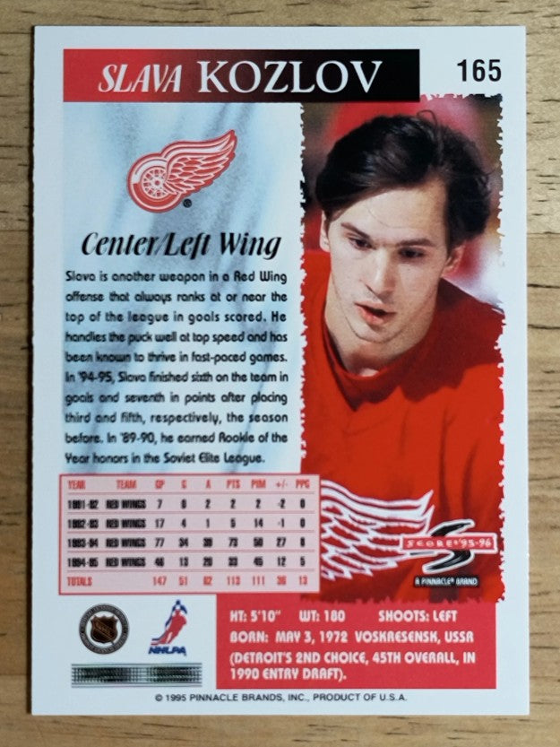 1995-96 Score #165 Slava Kozlov