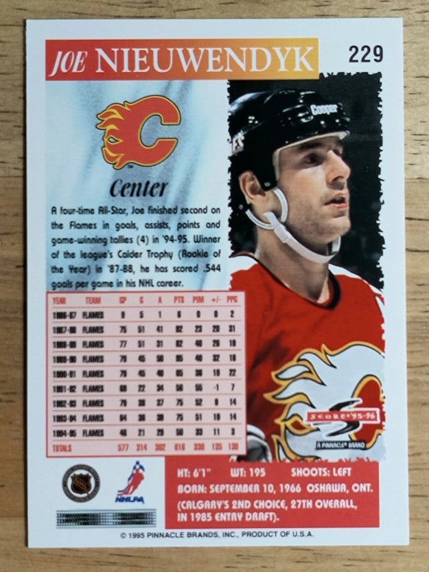 1995-96 Score #229 Joe Nieuwendyk
