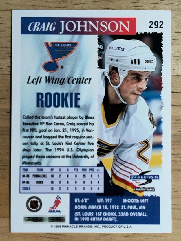 1995-96 Score #292 Craig Johnson
