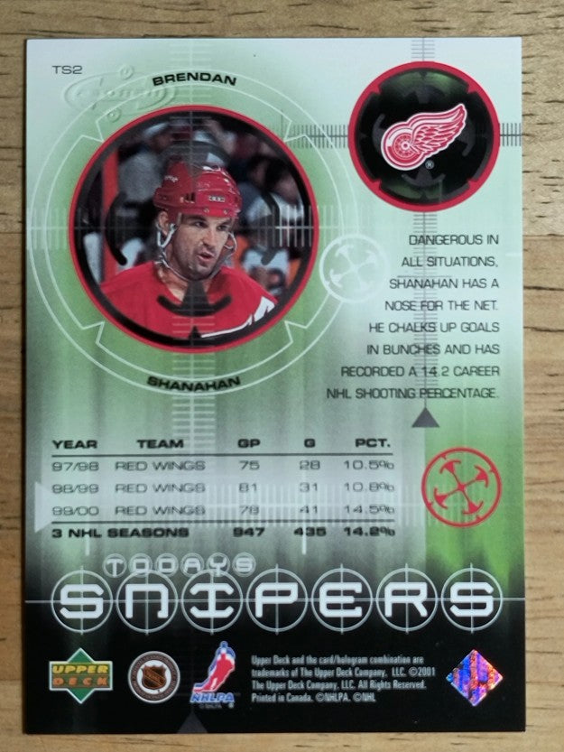 2000-01 Upper Deck Heroes Today's Snipers #TS2 Brendan Shanahan (NM)