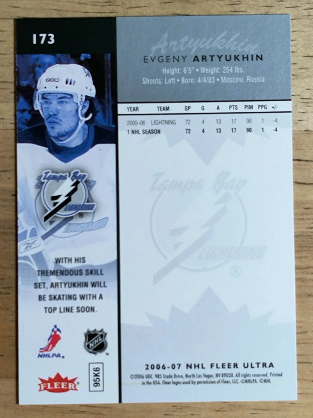 2006-07 Ultra #173 Evgeni Artyukhin