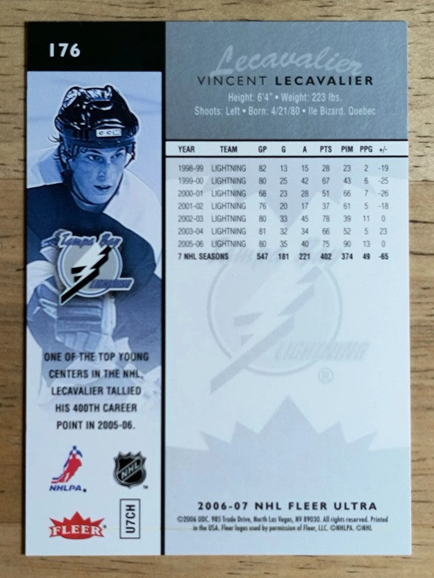 2006-07 Ultra #176 Vincent Lecavalier