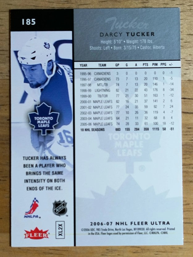 2006-07 Ultra #185 Darcy Tucker