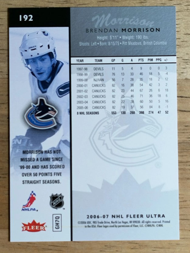 2006-07 Ultra #192 Brendan Morrison