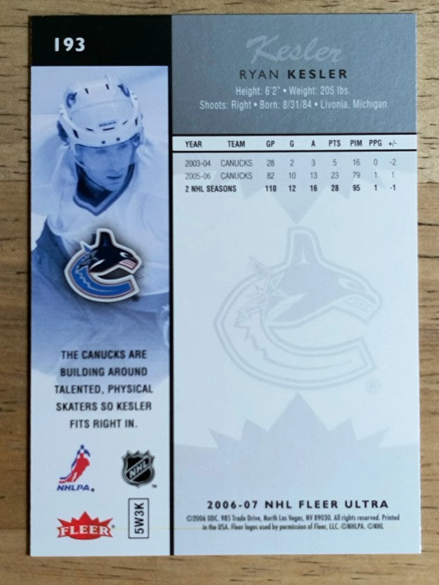 2006-07 Ultra #193 Ryan Kesler