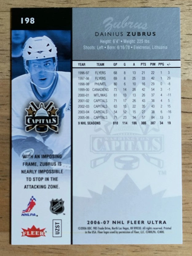 2006-07 Ultra #198 Dainius Zubrus