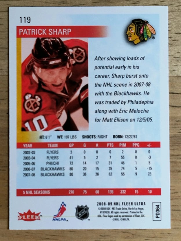 2008-09 Ultra #119 Patrick Sharp
