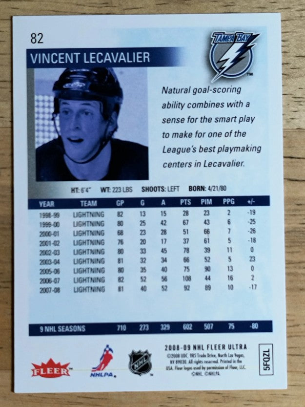 2008-09 Ultra Gold Medallion #82 Vincent Lecavalier